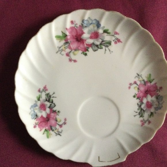 Lot of 3 Snack plates Japanese porcelain floral R M Japan & made in Japan - Picture 4 of 7